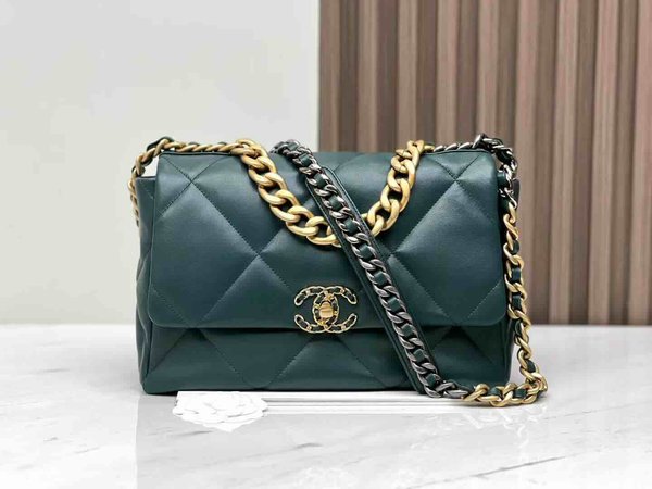 Chanel 19 Bag Dark Green 30cm