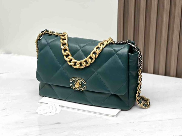 Chanel 19 Bag Dark Green 30cm