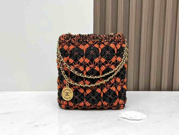 Chanel 23A Mini Chanel 22 Handwoven Multi Color Calfskin GHW