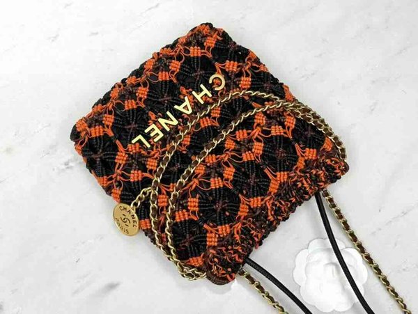 Chanel 23A Mini Chanel 22 Handwoven Multi Color Calfskin GHW