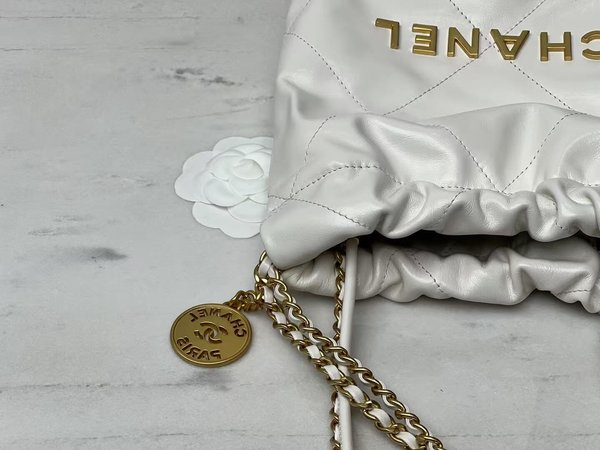 CHANEL 23S Mini 22 Bag – White (20x19x6cm)