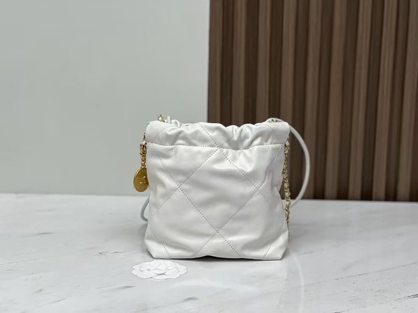 CHANEL 23S Mini 22 Bag – White (20x19x6cm)