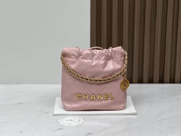CHANEL 23S Mini 22 Bag – Baby Pink (20x19x6cm)