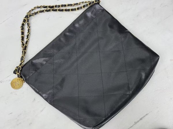 CHANEL 24K Limited 22 Bag – Black Caviar Leather with Cutout Logo
