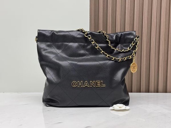 CHANEL 24K Limited 22 Bag – Black Caviar Leather with Cutout Logo