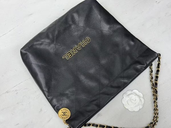 CHANEL 24K Limited 22 Bag – Black Caviar Leather with Cutout Logo