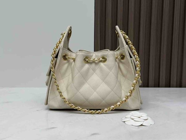 Chanel 26C Mini 25 Hobo Bag Beige 22cm