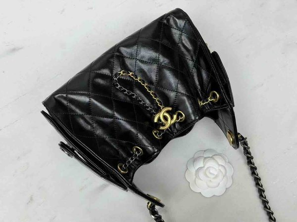 Chanel 26C Mini 25 Hobo Bag Black 22cm