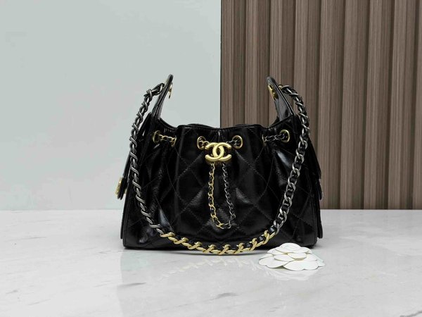Chanel 26C Mini 25 Hobo Bag Black 22cm