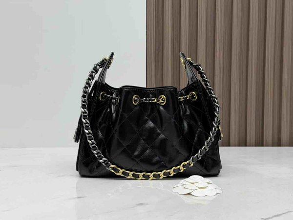 Chanel 26C Mini 25 Hobo Bag Black 22cm