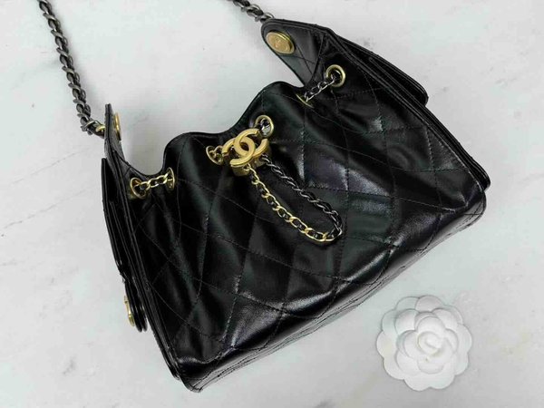 Chanel 26C Mini 25 Hobo Bag Black 22cm
