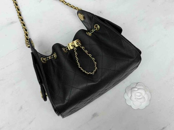 Chanel 26C Mini 25 Hobo Bag – Black  20 × 22 × 12.5 cm