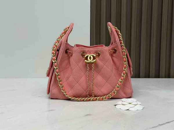 Chanel 26C Mini 25 Hobo Bag – Pink  Size: 20 × 22 × 12.5 cm