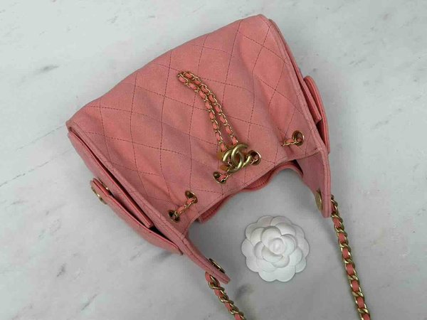 Chanel 26C Mini 25 Hobo Bag – Pink  Size: 20 × 22 × 12.5 cm