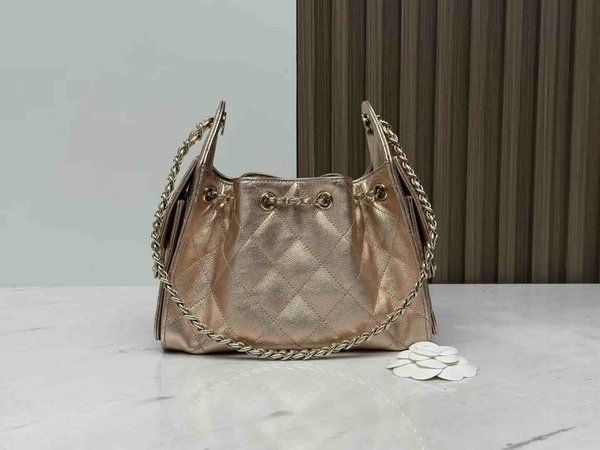 Chanel 26C Mini 25 Hobo Bag – Rose Gold  Size: 20 × 22 × 12.5 cm