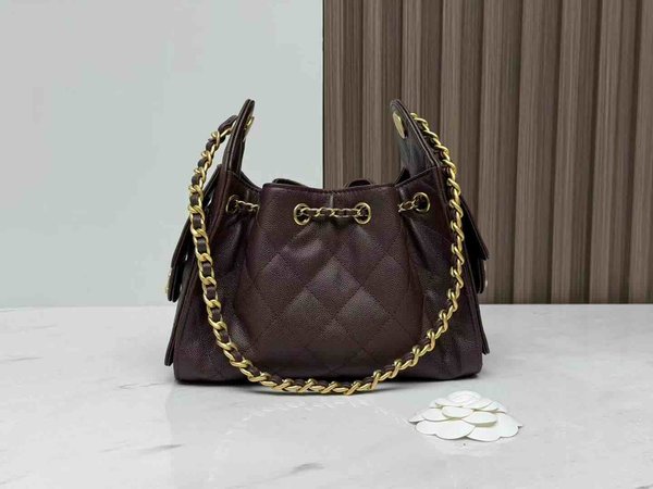 Chanel 26C Mini 25 Hobo Bag – Dark Brown Size: 20 × 22 × 12.5 cm