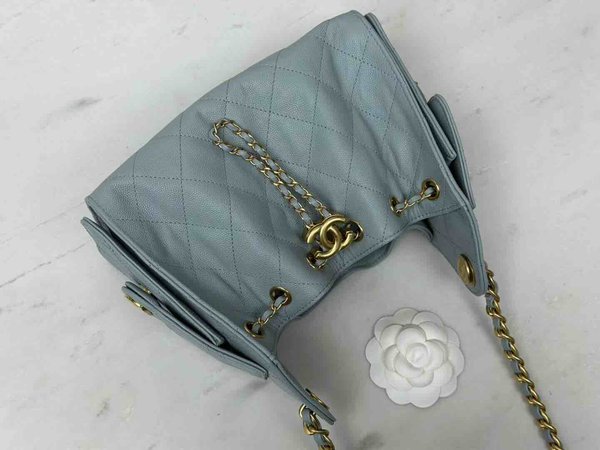Chanel 26C Mini 25 Hobo Bag – Blue Size: 20 × 22 × 12.5 cm