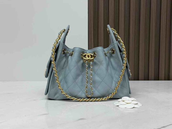 Chanel 26C Mini 25 Hobo Bag – Blue Size: 20 × 22 × 12.5 cm