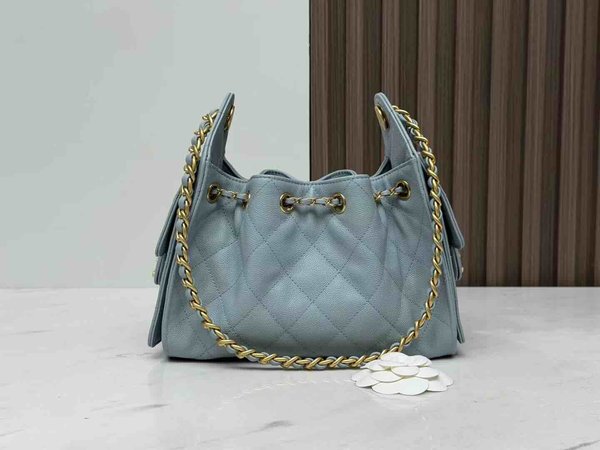 Chanel 26C Mini 25 Hobo Bag – Blue Size: 20 × 22 × 12.5 cm