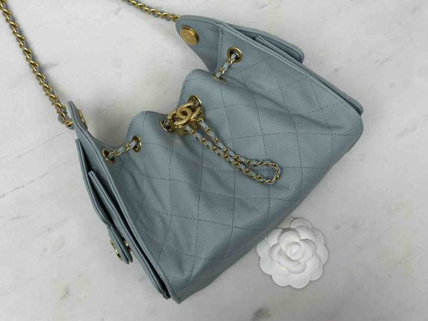 Chanel 26C Mini 25 Hobo Bag – Blue Size: 20 × 22 × 12.5 cm