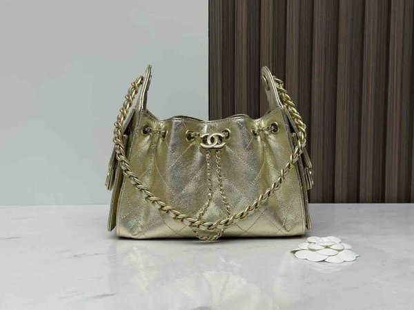 Chanel 26C Mini 25 Hobo Bag – Gold  Size: 20 × 22 × 12.5 cm