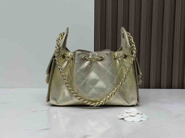 Chanel 26C Mini 25 Hobo Bag – Gold  Size: 20 × 22 × 12.5 cm