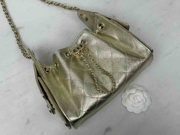 Chanel 26C Mini 25 Hobo Bag – Gold  Size: 20 × 22 × 12.5 cm