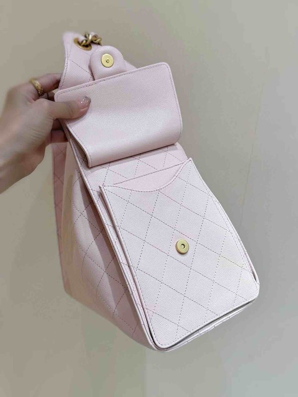 Chanel 25S 25 Bag Pink Grained Calfskin Large 40cm