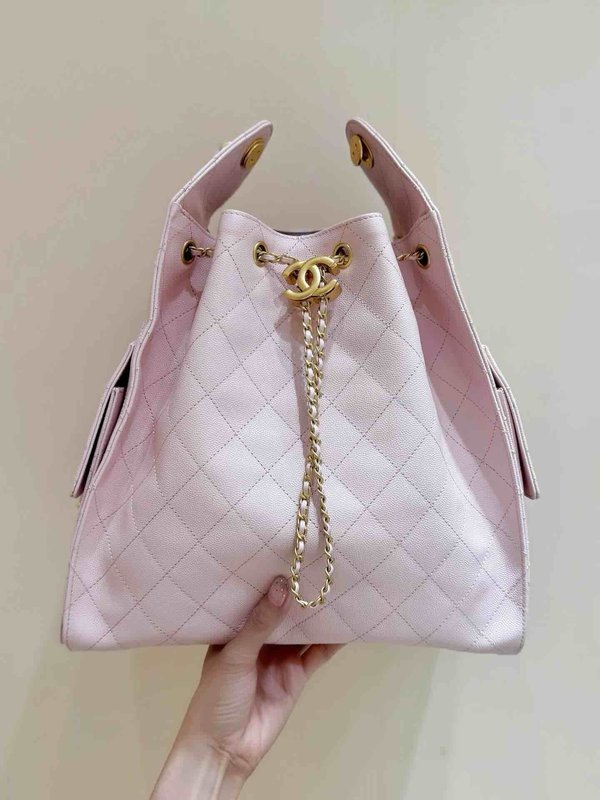 Chanel 25S 25 Bag Pink Grained Calfskin Large 40cm