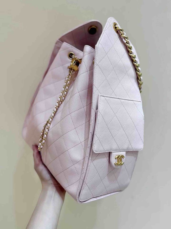 Chanel 25S 25 Bag Pink Grained Calfskin Large 40cm