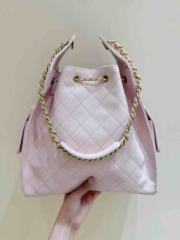 Chanel 25S 25 Bag Pink Grained Calfskin Large 40cm