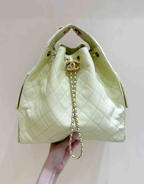 Chanel 25S 25 Bag Chick Yellow Grained Calfskin Large 40cm