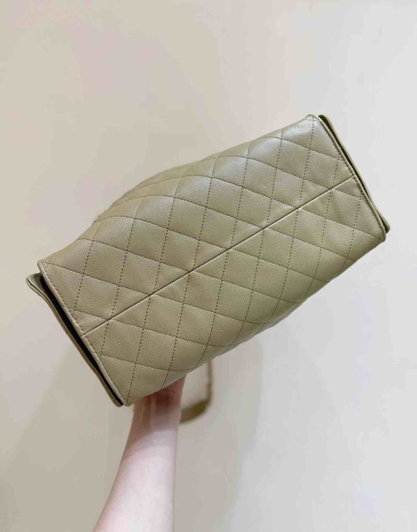 Chanel 25S 25 Bag Mustard Yellow Grained Calfskin Large 40cm