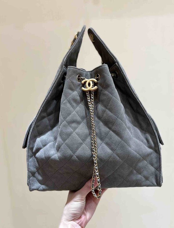 Chanel 25C Hobo Underarm Bag Suede Calfskin Large 40cm