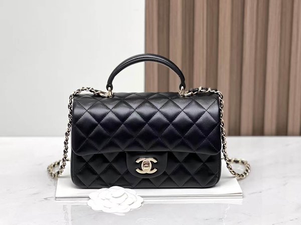 CHANEL CF Dami Mini Handle Bag – Classic Black (20cm)