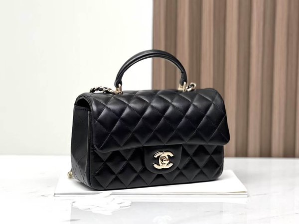 CHANEL CF Dami Mini Handle Bag – Classic Black (20cm)