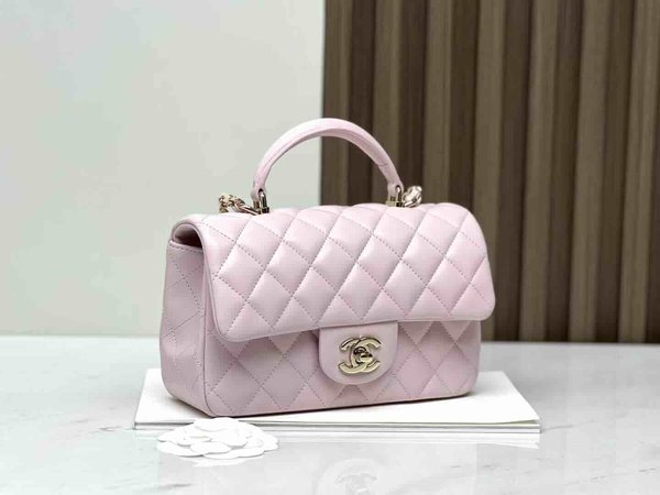 Chanel Classic Flap Large Mini Handle 20cm – Pink