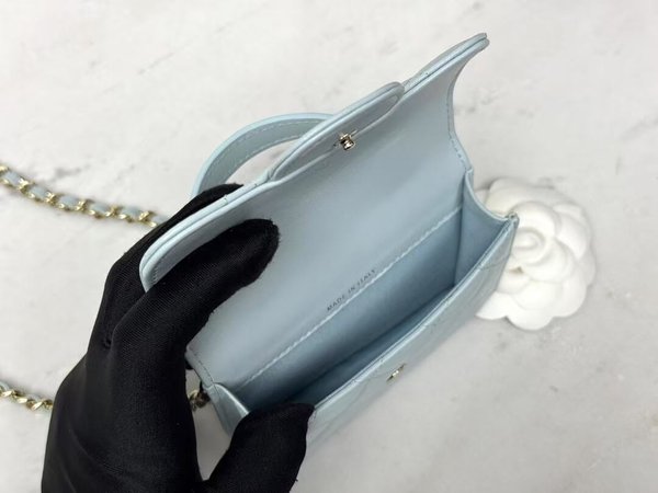 CHANEL 22S Mini Chain Flap Bag –  Light Blue(12cm)