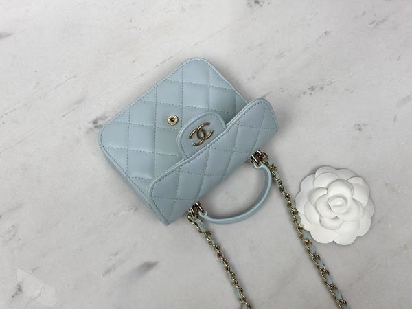 CHANEL 22S Mini Chain Flap Bag –  Light Blue(12cm)