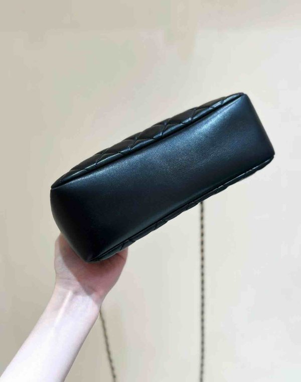 Chanel 24K Coin Camera Bag Black Goatskin 24cm