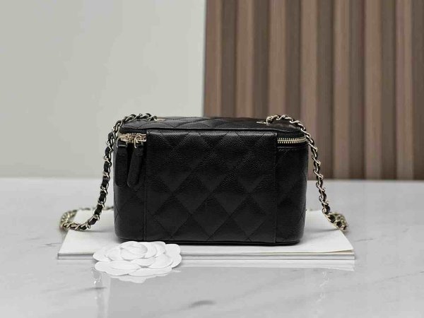 Chanel 22C Caviar Long Flap Box – Black with Light Gold Hardware