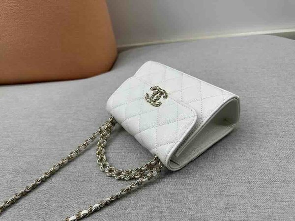 Chanel Kelly Chain Clutch Caviar GHW 14.5cm
