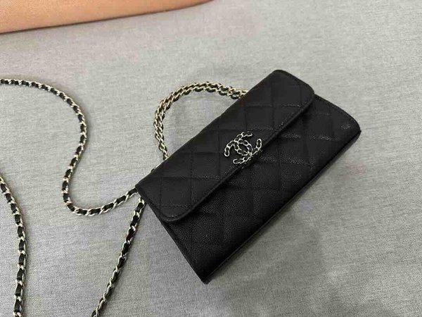 Chanel Kelly Chain Clutch Caviar GHW 18cm