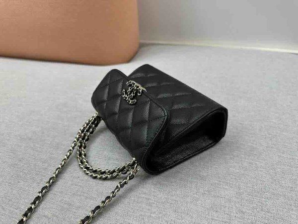 Chanel Kelly Chain Clutch Caviar GHW 14.5cm
