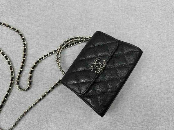 Chanel Kelly Chain Clutch Caviar GHW 14.5cm