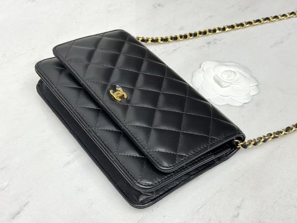 CHANEL WOC Wallet on Chain – Black with Gold Hardware