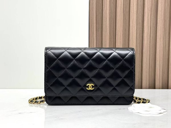 CHANEL WOC Wallet on Chain – Black with Gold Hardware