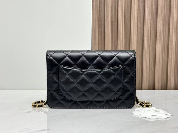 CHANEL WOC Wallet on Chain – Black with Gold Hardware