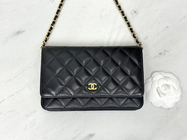 CHANEL WOC Wallet on Chain – Black with Gold Hardware