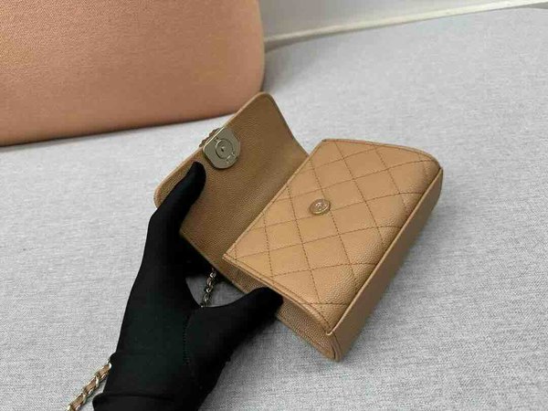 Chanel Kelly Chain Clutch Caviar GHW 14.5cm